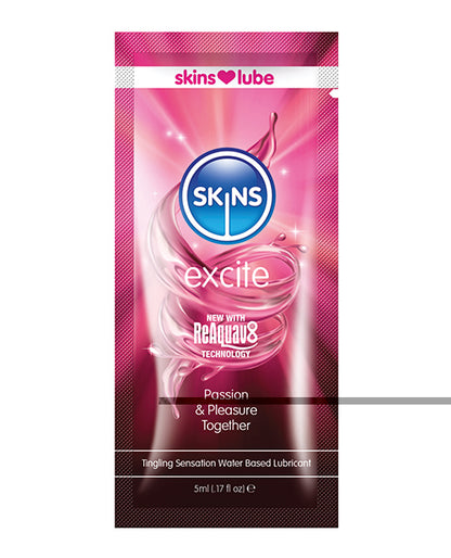 Skins Excite Water Based Lubricant - 5 ml Foil