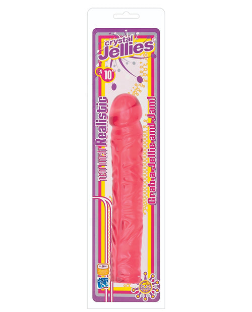 Crystal Jellies 10" Classic Dildo - Pink