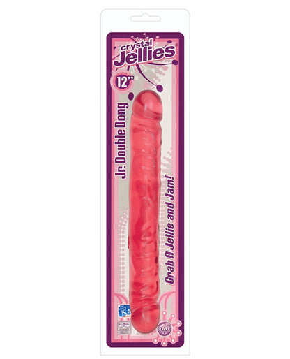 Crystal Jellies 12" Jr. Double Dong - Pink