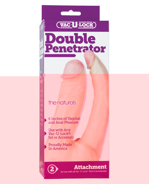 Vac-U-Lock Double Penetrator - White