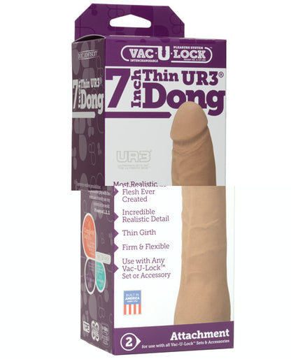 Vac-U-Lock 7" Ultraskyn Dong - Brown