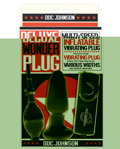 Deluxe Wonder Plug Inflatable Vibrating Butt Plug - Multi Speed