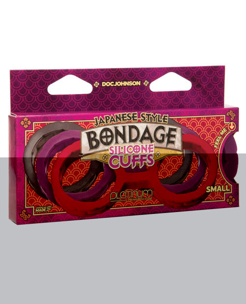 Japanese Bondage Silicone Cuffs Small - Purple