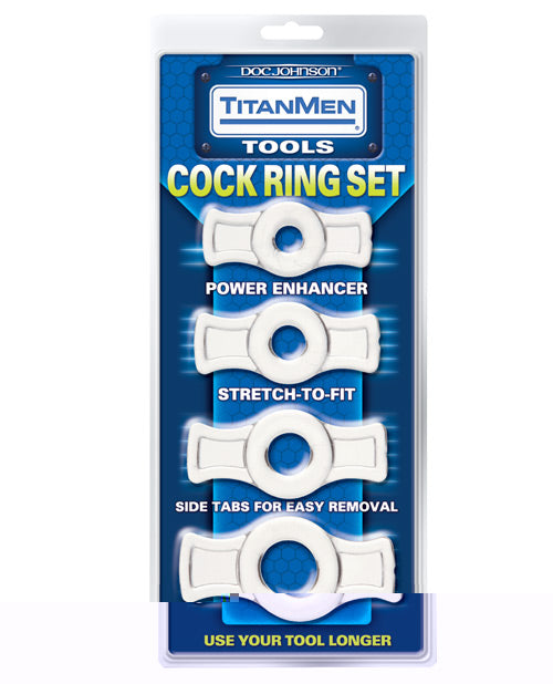 Titanmen Tools Cock Ring Set - Clear