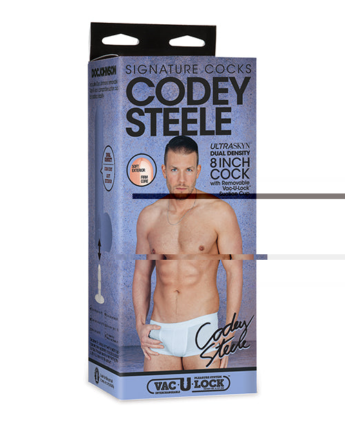 Signature Cocks ULTRASKYN 8" Cock w/Removable Vac-U-Lock Suction Cup - Codey Steele