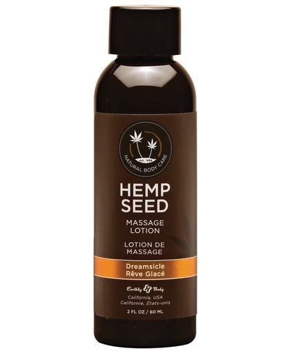 Earthly Body Hemp Seed Massage Lotion - 2 oz Dreamsicle