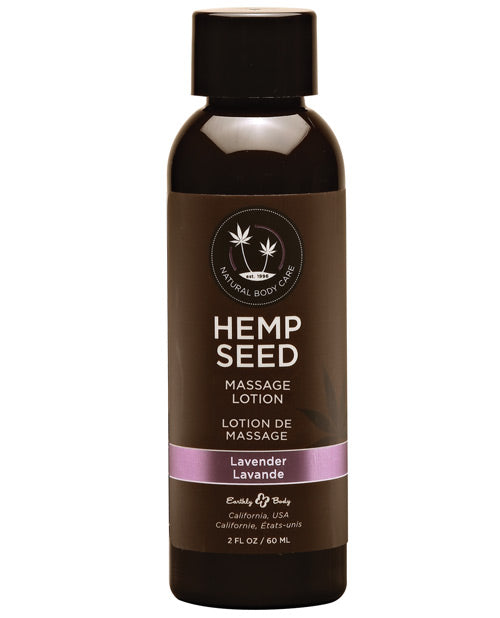 Earthly Body Hemp Seed Massage Lotion - 2 oz Lavender