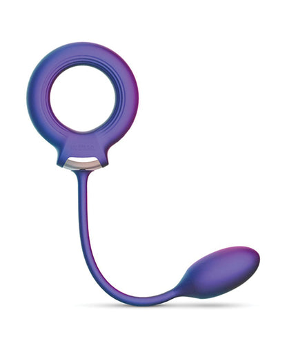 Hueman Eclipse Cock Ring w/Anal Ball - Purple