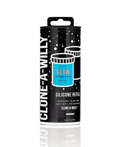 Clone-A-Willy Silicone Glow In The Dark Refill - Blue