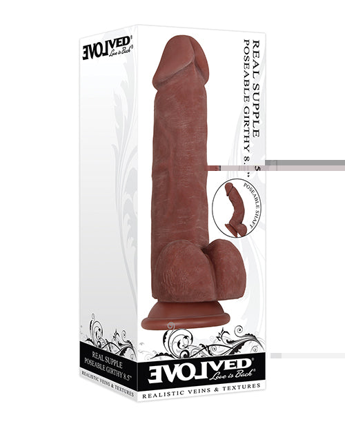 Evolved Real Supple Poseable Girthy Dark 8.5”