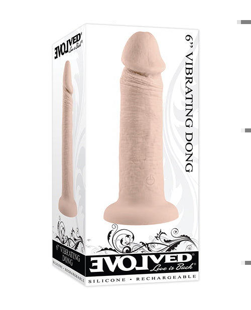 Evolved 6" Vibrating Dong - Light