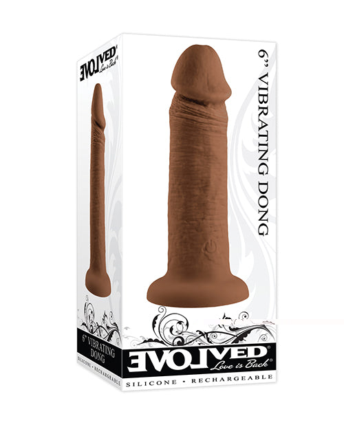 Evolved 6" Vibrating Dong - Dark