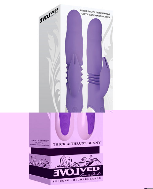 Evolved Thick & Thrust Bunny Dual Stim Rechargeable - Purple