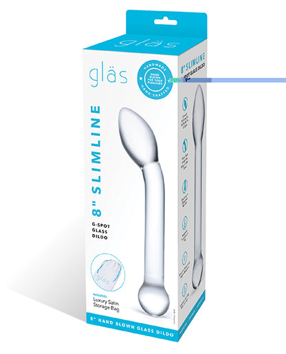 Glas 8" Slimline G-Spot Glass Dildo