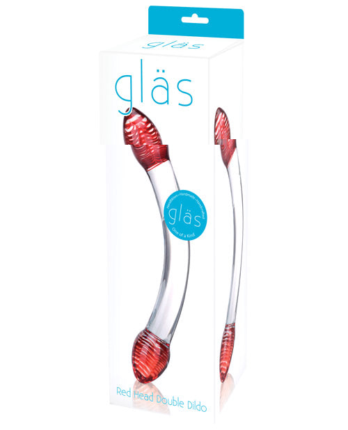 Glas Red Head Double Glass Dildo