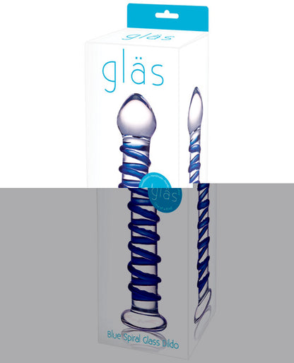 Glas Spiral Glass Dildo - Blue