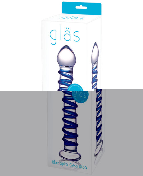 Glas Spiral Glass Dildo - Blue