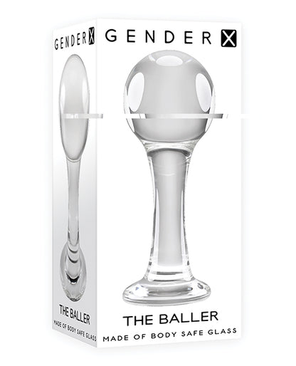 Gender X The Baller  Glass Plug - Clear