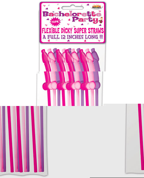 Bachelorette Party Flexy Super Straw - Pack of 10