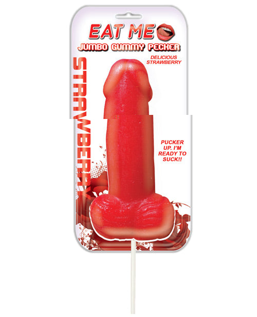 Jumbo Gummy Cock Pop - Strawberry