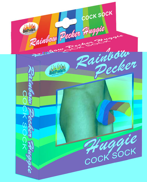 Rainbow Pecker Huggie Sock