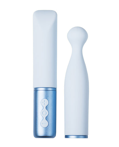 The Naughty Collection Interchangeable Heads Vibrator - Blu Bundle