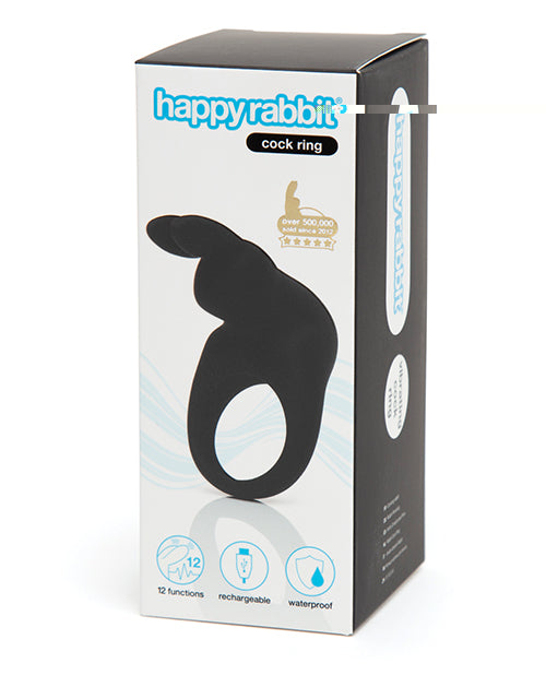 Happy Rabbit Rechargeable Cock Ring - Black