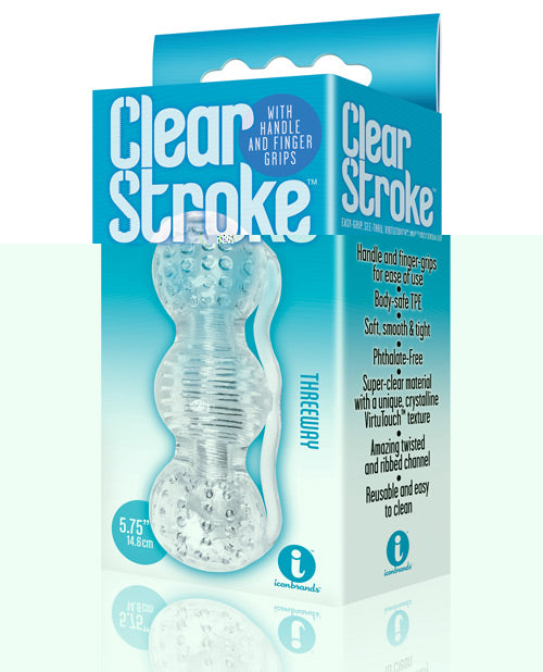 The 9's Clear Stroke Threeway Masturbator