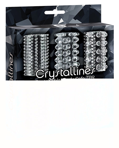 The 9's Crystalline TPR Cock Sleeve 6 Pack - Clear