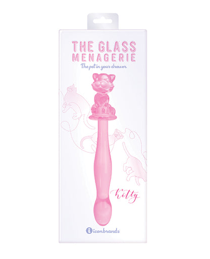 Glass Menagerie Kitty Glass Dildo - Pink