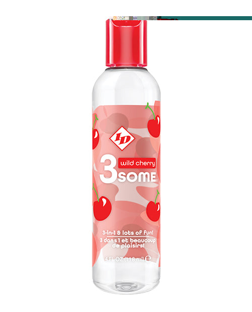 ID 3some 3 in 1 Lubricant - 4 oz Wild Cherry