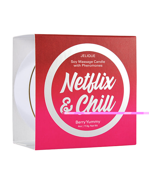 Jelique Massage Candle - 4 oz Netflix & Chill Berry Yummy