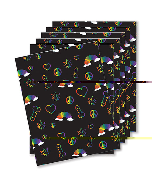 Rainbow Penis Naughty Greeting Card - Pack Of 6