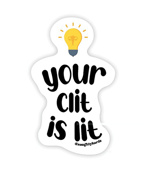 Lit Clit Naughty Sticker - Pack of 3