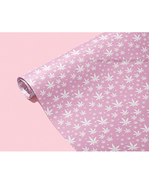 Pink Pot Leaf Wrapping Paper