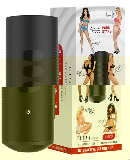 Kiiroo Titan The Experience Interactive Vibrating Stroker - Black