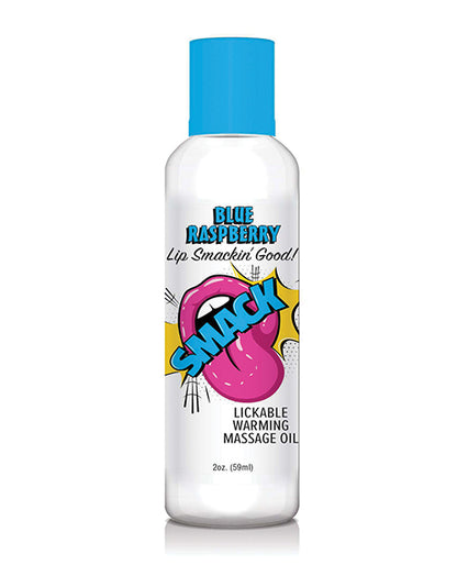 Smack Warming Massage Oil - 2oz Blue Raspberry