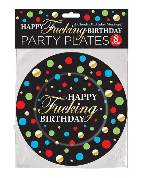 Happy Fucking Birthday Plates - Pack of 8