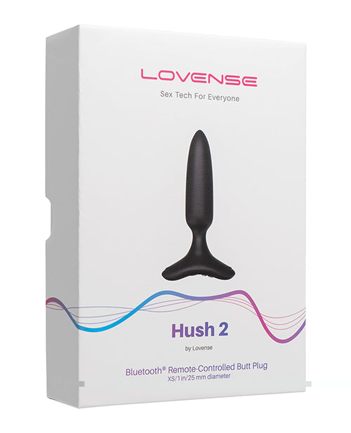 Lovense Hush 2 1" Butt Plug - Black