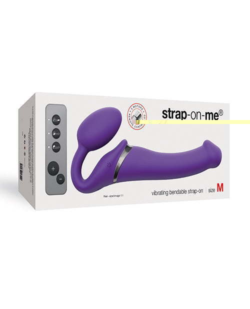 Strap On Me Vibrating Bendable Strapless Strap On Medium - Purple