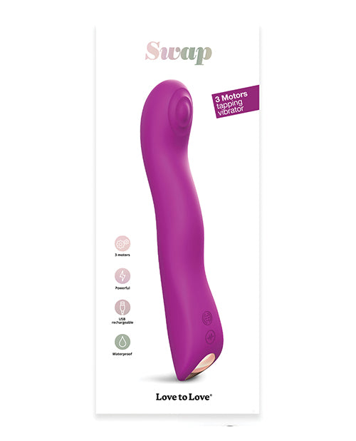 Love to Love Swap Tapping Vibrator - Sweet Orchid