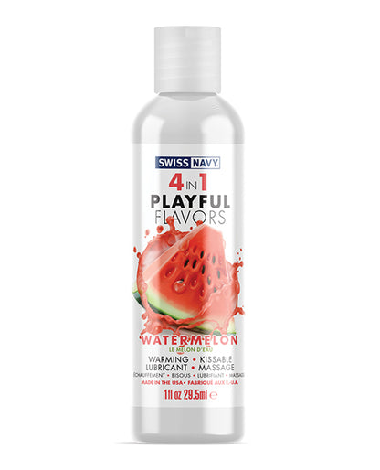 Swiss Navy 4 in 1 Playful Flavors Watermelon - 1 oz