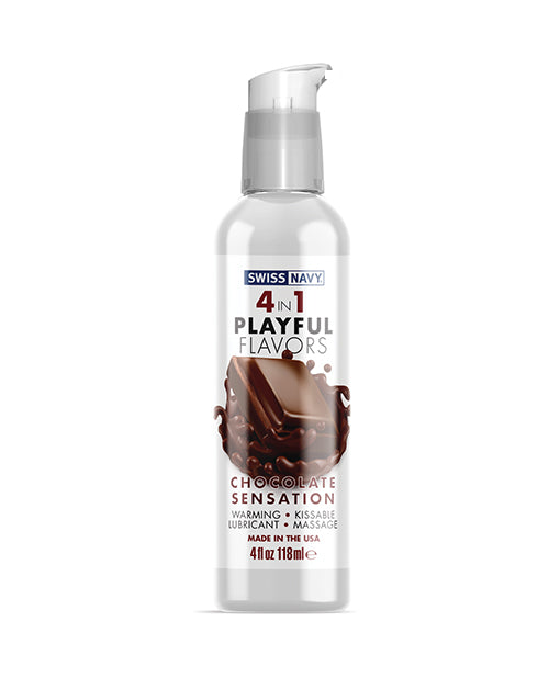 Swiss Navy 4 in 1 Playful Flavors Chocolate Sensation - 4 oz