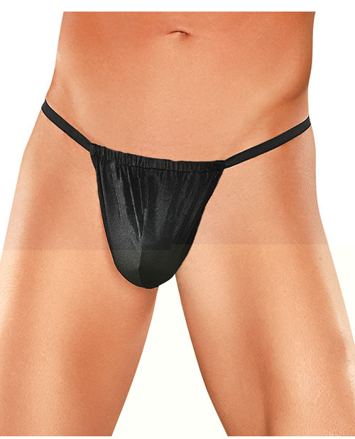 Male Power Nylon Lycra Pouch Thong Black O/S