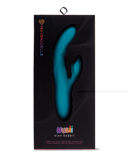 Nu Sensuelle Nubii Kiah Turbo Boost & Heating Dual Stim Rabbit - Blue