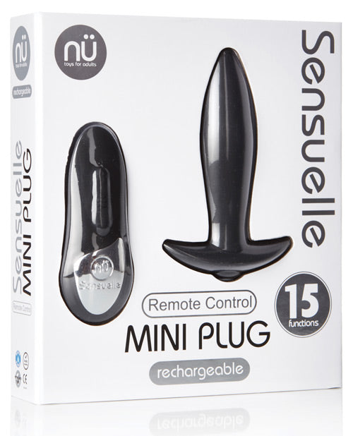 Nu Sensuelle Remote Control Rechargeable Mini Plug - Black