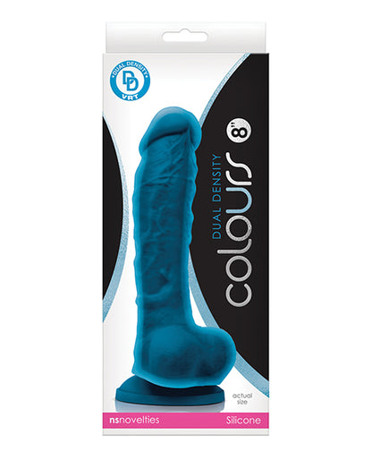 Colours Dual Density 8" Dildo - Blue