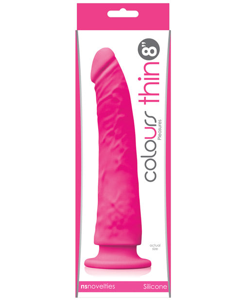 Colours Pleasures Thin 8" Dildo - Pink