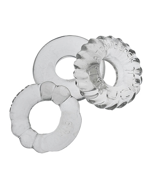 Oxballs Bonemaker 3 Pack Cockring Kit - Clear