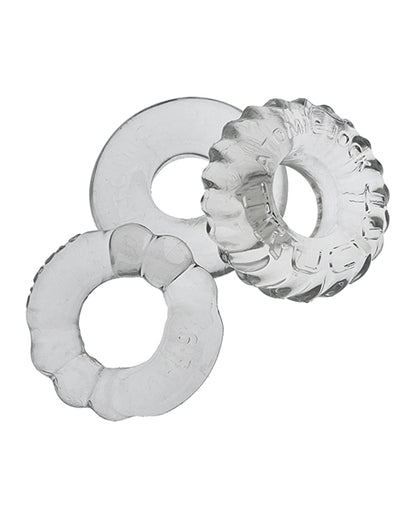 Oxballs Bonemaker 3 Pack Cockring Kit - Clear